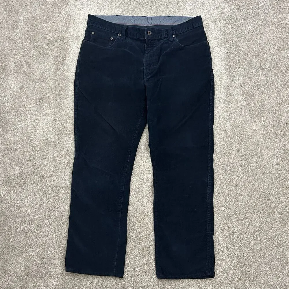 L.L Bean Corduroy Chino‎ Pants Men's Size 36x29 Blue Standard Fit Cotton Casual